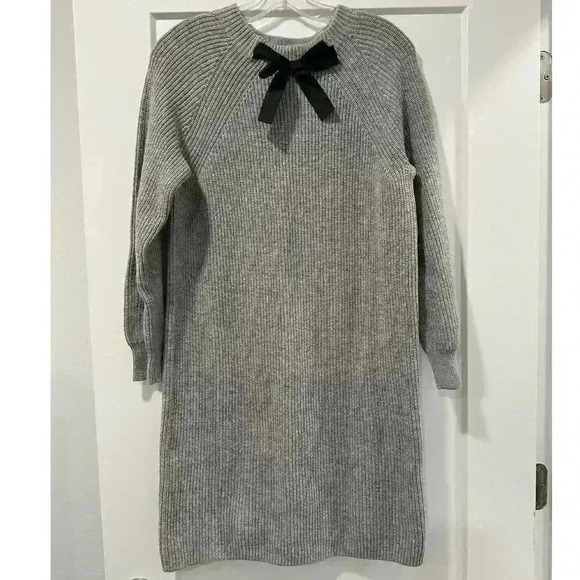 J.Crew Mercantile Wool Blend Sweater/Dress with Bow Size M - Picture 3 of 11